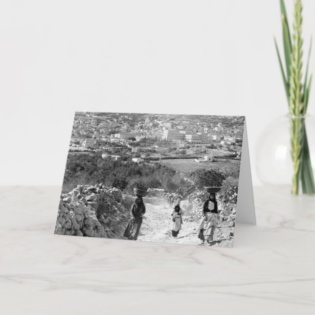 Tarjeta Festiva Camino a Nazareth (Anverso)