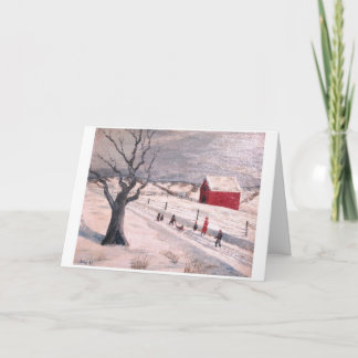 Tarjeta Festiva Camino del invierno de Frip