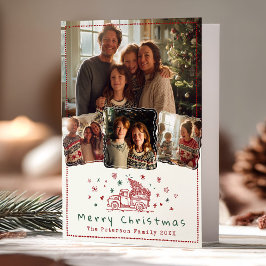 Tarjeta Festiva Camión de Navidades caprichosos de mano 4 foto