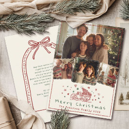 Tarjeta Festiva Camión de Navidades caprichosos de mano 4 foto