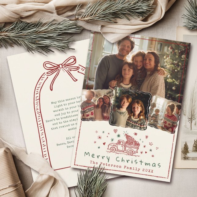 Tarjeta Festiva Camión de Navidades caprichosos de mano 4 foto (Subido por el creador)