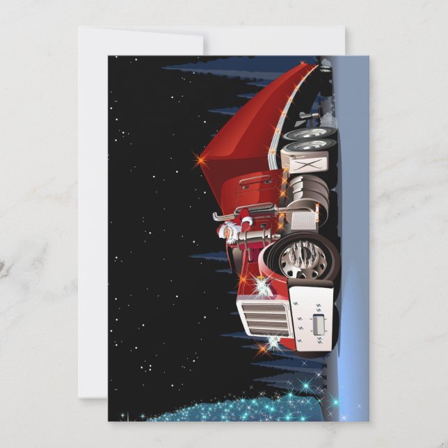 Tarjeta Festiva Camión de Navidades personalizados (Anverso)