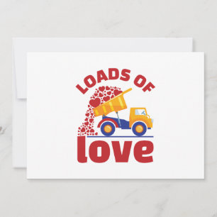 Tarjeta Festiva Camión de Vehículo del Día de San Valentín con Mon