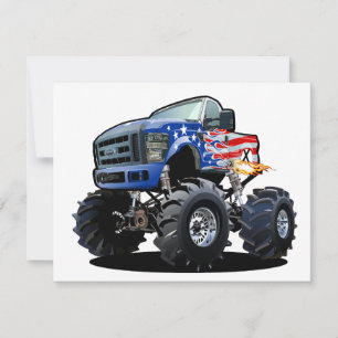 Tarjeta Festiva camión monstruo personalizado