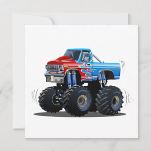 Tarjeta Festiva camión monstruo personalizado