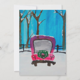 Tarjeta Festiva Camión Rojo Lil'