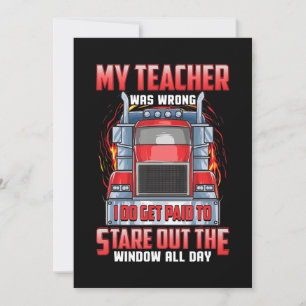Tarjeta Festiva Camioneros Graciosos Regalos De Arte Para Camioner