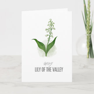 Tarjeta Festiva Camiseta de flor de nacimiento de mayo Violeta Acu