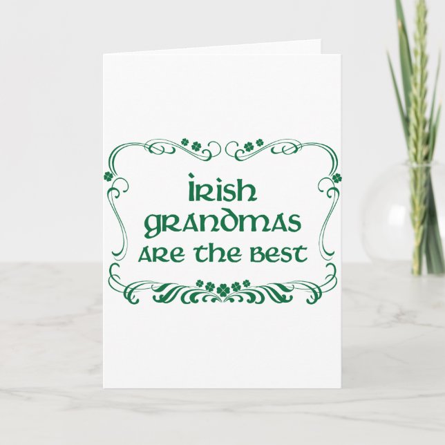 Tarjeta Festiva Camiseta de la abuela irlandesa (Anverso)