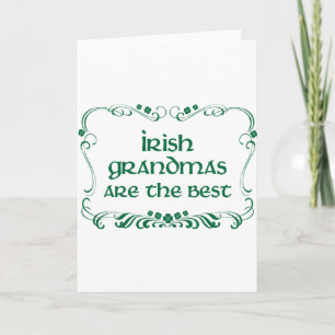 Tarjeta Festiva Camiseta de la abuela irlandesa