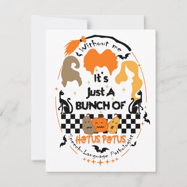 Tarjeta Festiva Camiseta de Terapia del Habla, Terapia del Habla (Anverso)