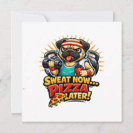 Tarjeta Festiva Camiseta divertida de perro para amantes del fitne