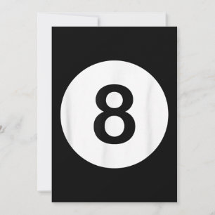 Tarjeta Festiva Camisetas de sala de billar 8 Ball, regalo para am