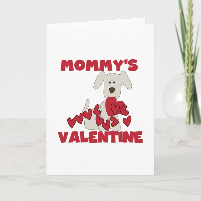 Tarjeta Festiva Camisetas de San Valentín y regalos de Mommy (Anverso)