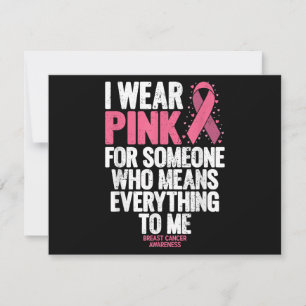 Tarjeta Festiva Camisetas para la toma de conciencia sobre el cánc