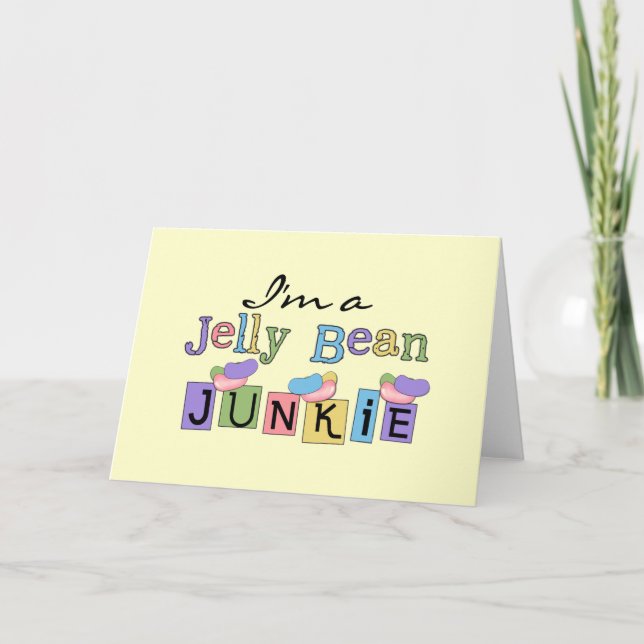 Tarjeta Festiva Camisetas y regalos de Jelly Bean Junkie (Anverso)