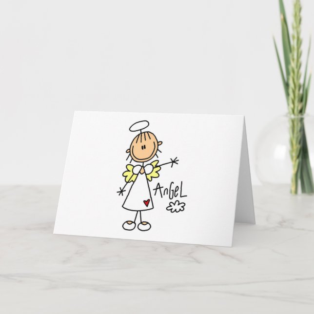 Tarjeta Festiva Camisetas y regalos de la figura del palo (Anverso)