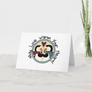 Tarjeta Festiva Camisetas y regalos de las fiestas de pingüino amo