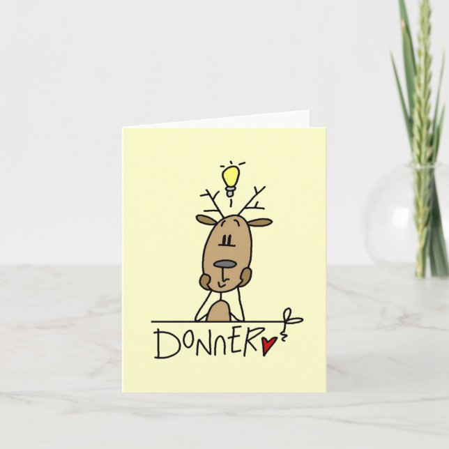 Tarjeta Festiva Camisetas y regalos de Navidades de renos donadore (Anverso)
