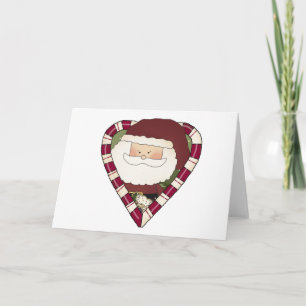 Tarjeta Festiva Camisetas y regalos de vacaciones de Santa Corazón