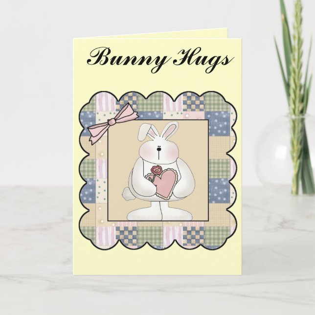 Tarjeta Festiva Camisetas y regalos del conejito de pascua (Anverso)