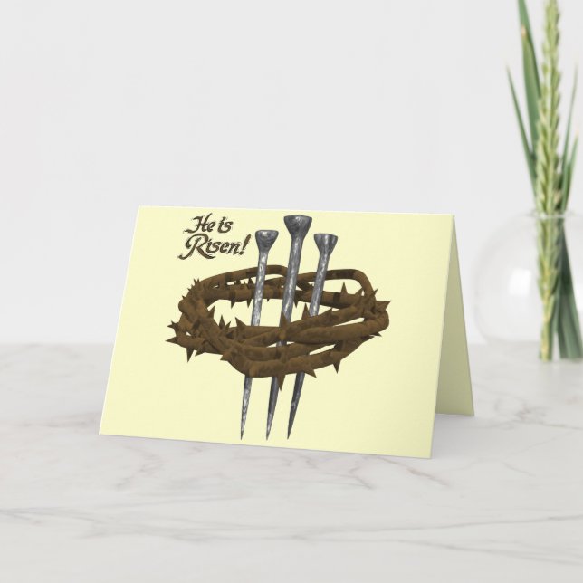 Tarjeta Festiva Camisetas y regalos religiosos de Pascua (Anverso)