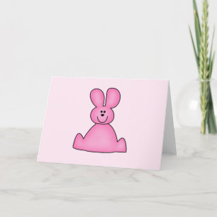 Tarjeta Festiva Camisetas y regalos (rosados) del conejito de la