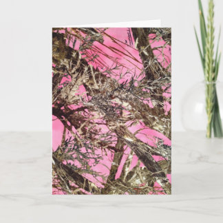 Tarjeta Festiva Camo rosado - regalos del camuflaje -
