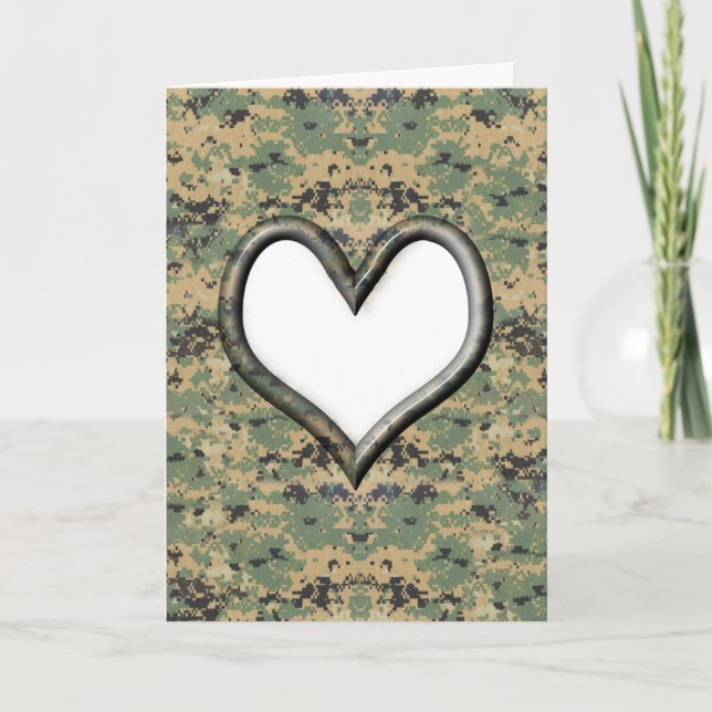 Tarjeta Festiva Camo Valentine Card (Anverso)