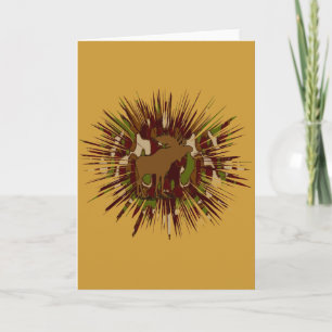 Tarjeta Festiva Camouflage Moose Romper Camo