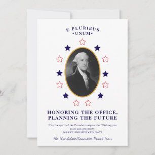 Tarjeta Festiva Campaña del Día del Presidente George Washington 1