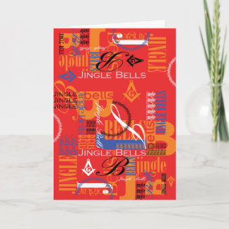 Tarjeta Festiva Campanas de jingle masónico