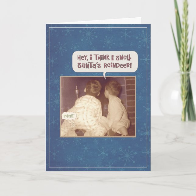 Tarjeta Festiva Campanas de jingle y olores de reno (Anverso)