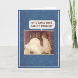 Tarjeta Festiva Campanas de jingle y olores de reno