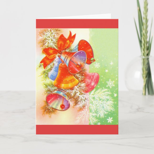 Tarjeta Festiva campanas de navidades (Anverso)