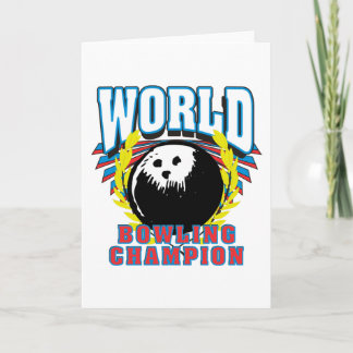 Tarjeta Festiva Campeón del Mundial de Bowling