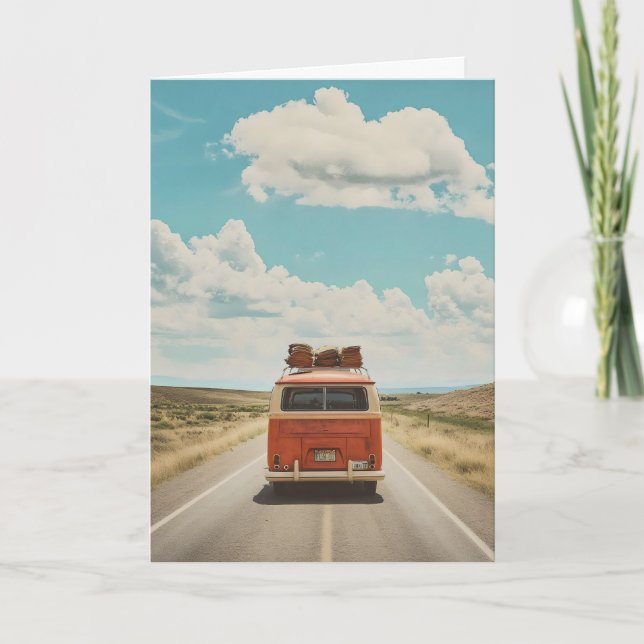 Tarjeta Festiva Camper Travel (Anverso)