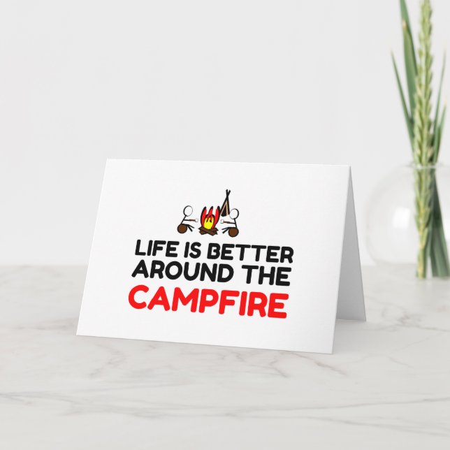 Tarjeta Festiva Campfire (Anverso)