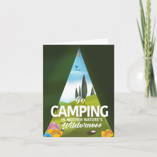 Tarjeta Festiva Camping en el desierto de la madre naturaleza