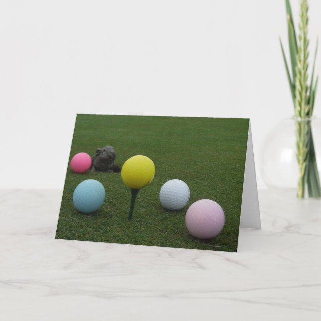 Tarjeta Festiva Campo de golf de la montaña de Pascua (Anverso)