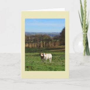 Tarjeta Festiva Campo en invierno, Francia