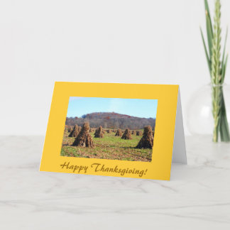 Tarjeta Festiva ¡Campos de Amish, acción de gracias feliz!