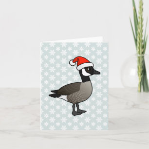 Tarjeta Festiva Canada Goose Santa