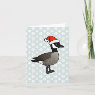 Tarjeta Festiva Canada Goose Santa