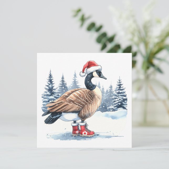 Tarjeta Festiva Canadá: Navidades ganados de Canadá (Anverso de pie)