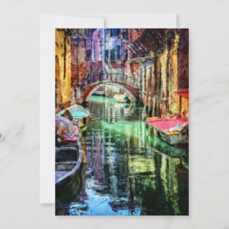 Tarjeta Festiva Canal de Venecia Italia