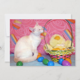 Tarjeta Festiva Canasta de Pascua de Tiffanys - Gato/ Gatito - Tar