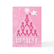 Cancer Awareness Pink Ribbon Christmas Tree