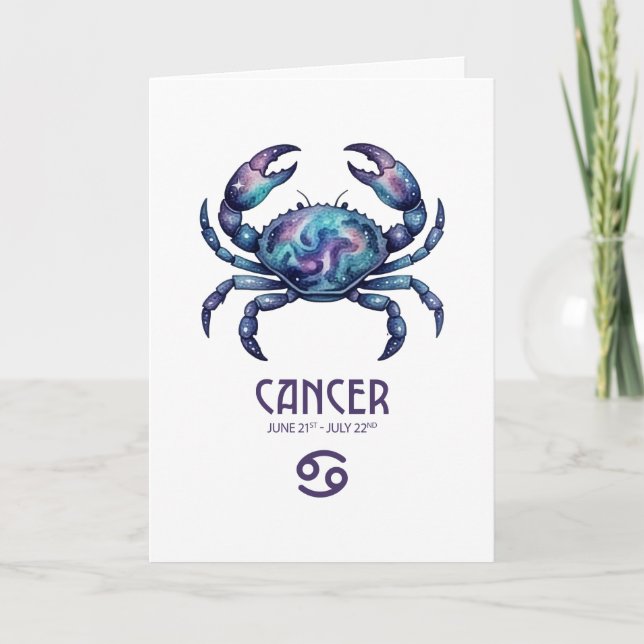 Tarjeta Festiva Cancer Birthday Card (Anverso)