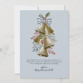 Tarjeta Festiva Canción de castillos de mariscos con barba y holly